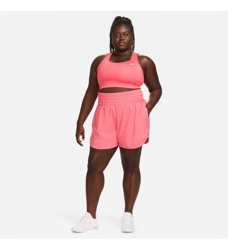 Nike dry fit high waist shorts 1x. Coral NWT